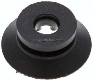 Flachsauger, Stützrippe, P-Serie, Ø 22x0,5mm, CR (50A), schwarz