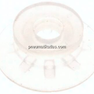 Flachsauger, Stützrippe, P-Serie, Ø 22x0,5mm, Silikon (50A), transparent
