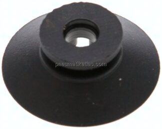 Flachsauger, Stützrippe, P-Serie, Ø 28x1mm, CR (50A), schwarz