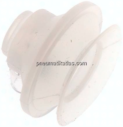 Balgsauger, 1,5-fach, P-Serie, Ø 33x9mm, Silikon (50A), transparent