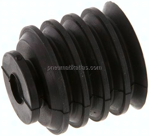 Balgsauger, 4,5-fach, P-Serie, Ø 31x21mm, CR (50A), schwarz