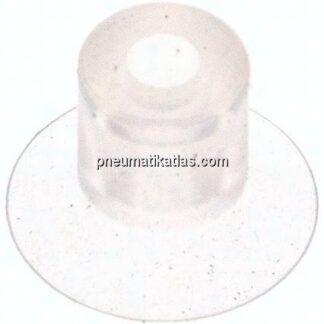 Flachsauger, Stützrippe, P-Serie, Ø 32x2mm, CR (50A), schwarz