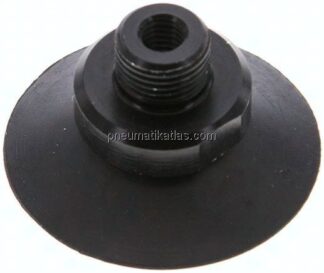 Flachsauger, Stützrippe, P-Serie, Ø 32x2mm, CR (50A), schwarz