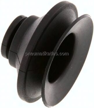 Balgsauger, 1,5-fach, P-Serie, Ø 43x9mm, CR (50A), schwarz