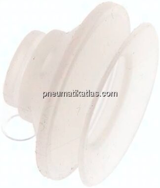 Balgsauger, 1,5-fach, P-Serie, Ø 43x9mm, Silikon (50A), transparent