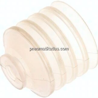Balgsauger, 4,5-fach, P-Serie, Ø 41x20mm, Silikon (50A), transparent