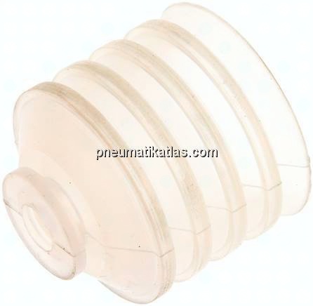 Balgsauger, 4,5-fach, P-Serie, Ø 41x20mm, Silikon (50A), transparent