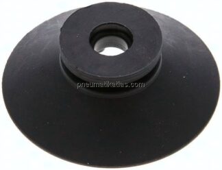 Flachsauger, Stützrippe, P-Serie, Ø 42x2mm, CR (50A), schwarz
