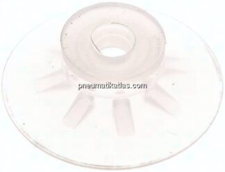 Flachsauger, Stützrippe, P-Serie, Ø 42x2mm, Silikon (50A), transparent