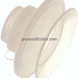 Balgsauger, 1,5-fach, P-Serie, Ø 53x12mm, Silikon (50A), transparent