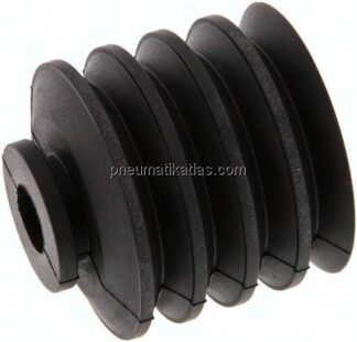 Balgsauger, 4,5-fach, P-Serie, Ø 51x25mm, CR (50A), schwarz