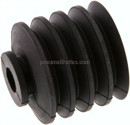 Balgsauger, 4,5-fach, P-Serie, Ø 51x25mm, CR (50A), schwarz