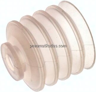 Balgsauger, 4,5-fach, P-Serie, Ø 51x25mm, Silikon (50A), transparent