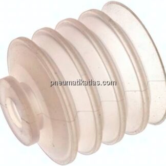Balgsauger, 4,5-fach, P-Serie, Ø 51x25mm, Silikon (50A), transparent