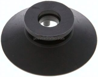 Flachsauger, Stützrippe, P-Serie, Ø 53x2,5mm, CR (50A), schwarz