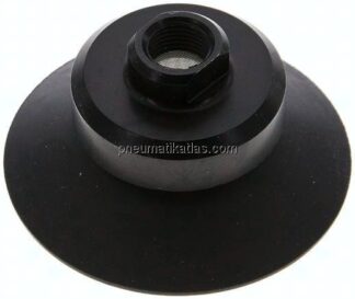 Flachsauger, Stützrippe, P-Serie, Ø 53x2,5mm, CR (50A), schwarz