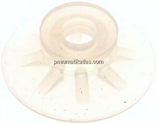 Flachsauger, Stützrippe, P-Serie, Ø 53x2,5mm, Silikon (50A), transparent