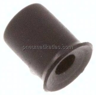 Flachsauger, P-Serie, Ø 5x0,5mm, CR (50A), schwarz