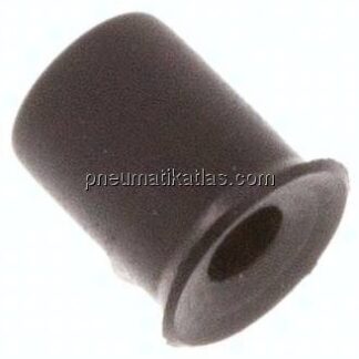 Flachsauger, P-Serie, Ø 5x0,5mm, CR (50A), schwarz