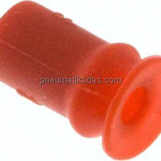 Balgsauger, 1,5-fach, P-Serie, Ø 6x2mm, Silikon (50A), rot