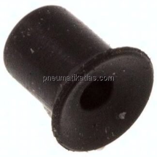 Flachsauger, P-Serie, Ø 7x1mm, CR (50A), schwarz