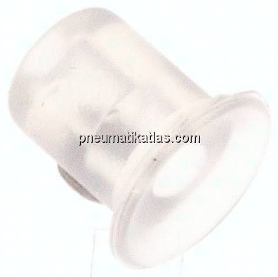 Flachsauger, P-Serie, Ø 7x1mm, Silikon (50A), transparent