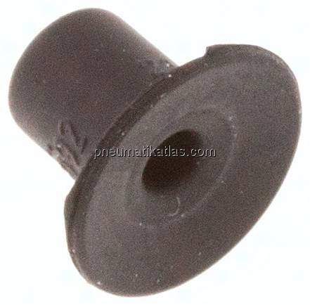 Flachsauger, P-Serie, Ø 9,5x1,5mm, CR (50A), schwarz