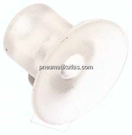 Flachsauger, P-Serie, Ø 9,5x1,5mm, Silikon (50A), transparent