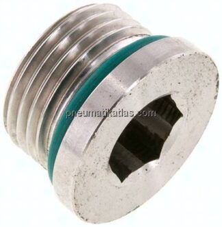 HD-Verschlussstopfen Innenskt. UN 1-1/16"-12, V4A