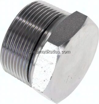 HD-Verschlussstopfen Außenskt. NPT 1-1/2", Stahl verzinkt