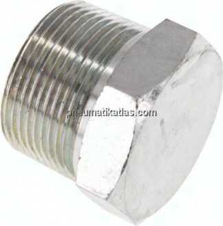 HD-Verschlussstopfen Außenskt. NPT 1-1/4", Stahl verzinkt