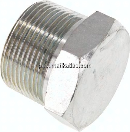HD-Verschlussstopfen Außenskt. NPT 1-1/4", Stahl verzinkt