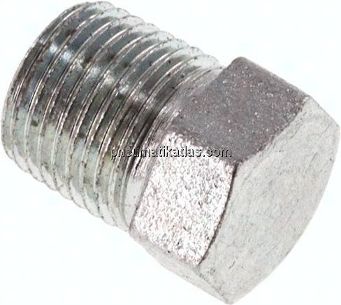 HD-Verschlussstopfen Außenskt. NPT 1/8", Stahl verzinkt