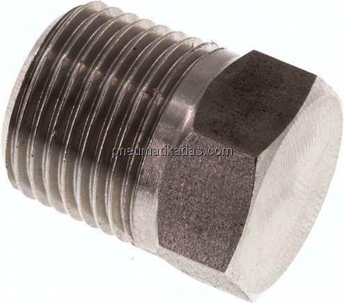 HD-Verschlussstopfen Außenskt. NPT 3/8", 1.4571