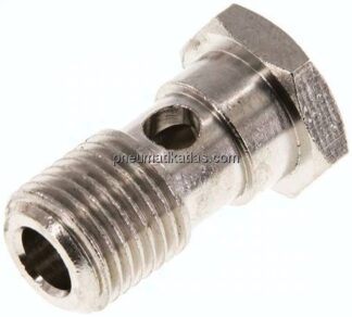 Hohlschraube, 1-fach G 1/4"-25mm, Messing vernickelt