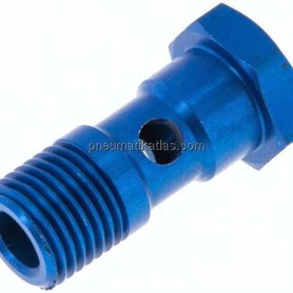 Hohlschraube, 1-fach G 1/4"-30mm, Aluminium