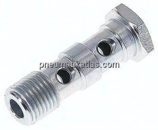 Hohlschraube, 2-fach G 1/4"-41,5mm, Stahl verzinkt