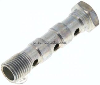Hohlschraube, 3-fach G 1/4"-57mm, Stahl verzinkt