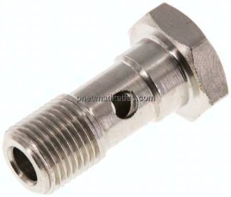 Hohlschraube, 1-fach G 1/8"-22,5mm, Messing vernickelt