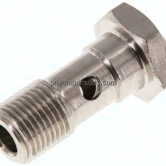 Hohlschraube, 1-fach G 1/8"-22,5mm, Messing vernickelt