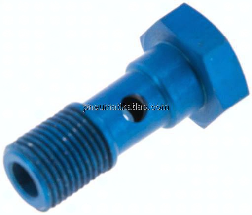 Hohlschraube, 1-fach G 1/8"-25mm, Aluminium