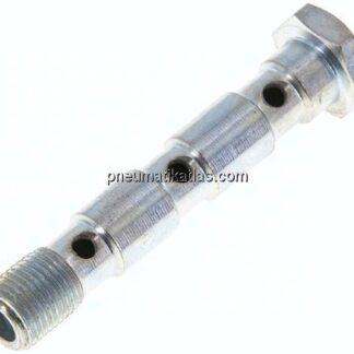 Hohlschraube, 3-fach G 1/8"-55mm, Stahl verzinkt