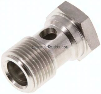 Hohlschraube, 1-fach G 3/8"-26mm, Messing vernickelt