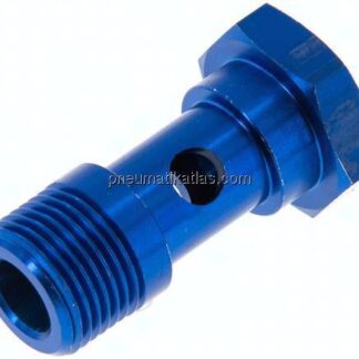 Hohlschraube, 1-fach G 3/8"-37mm, Aluminium