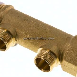 Verteilerrohr G 1"(IG/AG), Abgang 2x G 1/2" (AG)