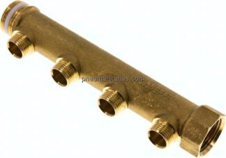 Verteilerrohr G 1"(IG/AG), Abgang 4x G 1/2" (AG)