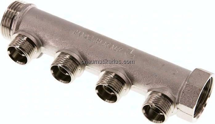 Verteilerrohr G 1"(IG/AG), Abgang 4x G 1/2" (AG)