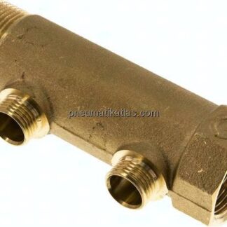 Verteilerrohr G 1-1/4"(IG/AG), Abgang 2x G 1/2" (AG)