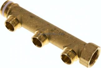 Verteilerrohr G 3/4"(IG/AG), Abgang 3x G 1/2" (AG)