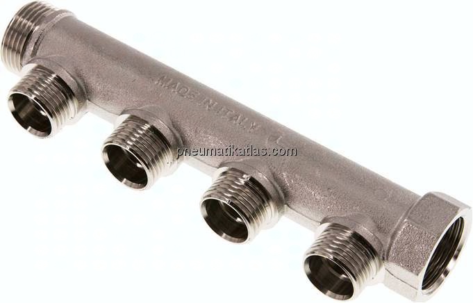 Verteilerrohr G 3/4"(IG/AG), Abgang 4x G 1/2" (AG)